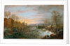 Ice Skating on the Stadtgraben in Brussels by Anonymous