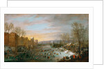 Ice Skating on the Stadtgraben in Brussels by Anonymous