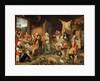Peasant parlour with noble visitors by Anonymous