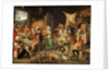 Peasant parlour with noble visitors by Anonymous