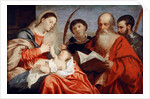 The Virgin and Child with Saints Stephen, Jerome and Maurice by Anonymous