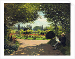 Adolphe Monet in the Garden of Le Coteau at Sainte-Adresse, 1867 by Anonymous