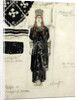 Phaedra. Costume design for the Ballet Hippolytus after Euripides, 1902 by Anonymous