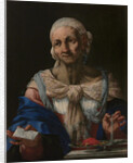 Old Woman with a Pearl Necklace and Letter (Vanitas), ca 1663 by Anonymous