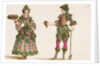 Gardeners. Costume design for Carnival celebrations of the Vienna court, c. 1680 by Anonymous