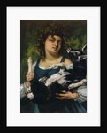 The Village Girl with a Goatling (La villageoise au chevreau), 1860 by Anonymous