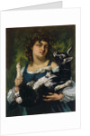 The Village Girl with a Goatling (La villageoise au chevreau), 1860 by Anonymous