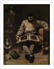 Marc Trapadoux Examining a Book of Prints, ca 1848 by Anonymous