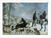 The kill of deer (LHallali au cerf), ca 1867 by Anonymous