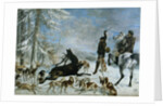 The kill of deer (LHallali au cerf), ca 1867 by Anonymous
