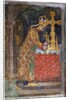 Charles IV places a splinter of the Holy Cross in a reliquary, c. 1360 by Anonymous