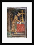 Charles IV places a splinter of the Holy Cross in a reliquary, c. 1360 by Anonymous