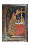 Charles IV places a splinter of the Holy Cross in a reliquary, c. 1360 by Anonymous
