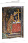 Charles IV places a splinter of the Holy Cross in a reliquary, c. 1360 by Anonymous