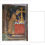 Charles IV places a splinter of the Holy Cross in a reliquary, c. 1360 by Anonymous