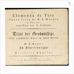La clemenza di Tito. The first edition of the vocal score, 1795 by Anonymous