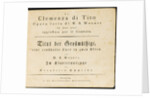La clemenza di Tito. The first edition of the vocal score, 1795 by Anonymous