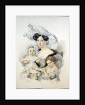 Portrait of Countess Elizaveta Nikolaevna Chernyshova, née Zotova, with daughters, c. 18 by Anonymous