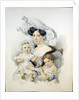 Portrait of Countess Elizaveta Nikolaevna Chernyshova, née Zotova, with daughters, c. 18 by Anonymous