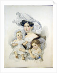 Portrait of Countess Elizaveta Nikolaevna Chernyshova, née Zotova, with daughters, c. 18 by Anonymous
