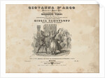Cover of the first edition of the vocal score of opera Giovanna dArco by Giuseppe Verdi, c. 1846 by Anonymous
