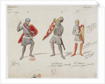 Costume design for the opera Jérusalem by Giuseppe Verdi, on 26 November 1847 by the Paris Opera at by Anonymous