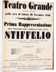 Premiere Poster for the opera Stiffelio by Giuseppe Verdi in Teatro Grande, Trieste, 1850 by Anonymous