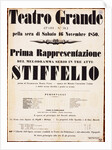 Premiere Poster for the opera Stiffelio by Giuseppe Verdi in Teatro Grande, Trieste, 1850 by Anonymous