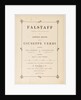 Opera Falstaff: first edition of the original version, 1893 by Anonymous