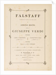 Opera Falstaff: first edition of the original version, 1893 by Anonymous