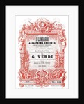 Cover of the vocal score of opera I Lombardi alla prima crociata by Giuseppe Verdi, 1861 by Anonymous