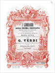 Cover of the vocal score of opera I Lombardi alla prima crociata by Giuseppe Verdi, 1861 by Anonymous