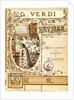 Cover of the vocal score of opera La Traviata by Giuseppe Verdi, 1853 by Anonymous