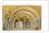 The great castle room, Act III, Set design for opera Otello by Giuseppe Verdi, world premiere, La Sc by Anonymous