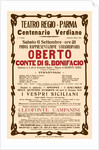 Poster for the opera Oberto conte di San Bonifacio by Giuseppe Verdi in Teatro Regio di Parma, 1913 by Anonymous