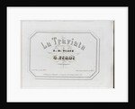La Traviata: first edition of the original version, 1854 by Anonymous