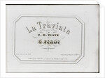 La Traviata: first edition of the original version, 1854 by Anonymous