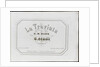 La Traviata: first edition of the original version, 1854 by Anonymous