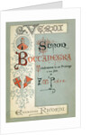 Cover to the first edition of the Libretto of opera Simon Boccanegra by Giuseppe Verdi, 1881 by Anonymous