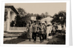 Emperor Nicholas II. accompanied by General Mikhail Putjatin at the exhibition in Tsarskoye Selo, 19 by Anonymous