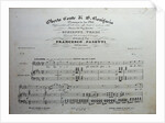 Cover of the score of the opera Oberto conte di San Bonifacio by Giuseppe Verdi, 1850 by Anonymous