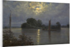 Full Moon near Pillnitz, by Anonymous