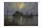 Full Moon near Pillnitz, by Anonymous
