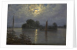 Full Moon near Pillnitz, by Anonymous