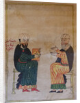 The Teaching in an Armenian primary school. Detail of a miniature from Mashtots Matenadaran, 1417 by Anonymous