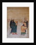 The Teaching in an Armenian primary school. Detail of a miniature from Mashtots Matenadaran, 1417 by Anonymous