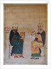 The Teaching in an Armenian primary school. Detail of a miniature from Mashtots Matenadaran, 1417 by Anonymous