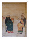 The Teaching in an Armenian primary school. Detail of a miniature from Mashtots Matenadaran, 1417 by Anonymous
