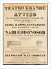 Poster for the opera Nabucco by Giuseppe Verdi in Teatro Grande on 11 January 1843, 1843 by Anonymous