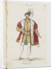 Don Carlos. Costume design for the opera Ernani by Giuseppe Verdi, 1845 by Anonymous